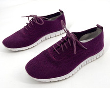 Cole Haan Women's size 8 B Zerogrand Stitchlite Purple Knit Wingtip Oxfords shoe