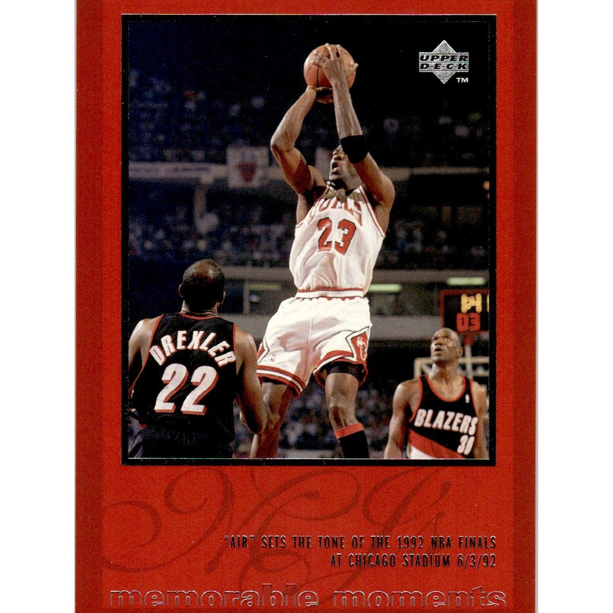 1997 Upper Deck Big Card Memorable Moments Michael Jordan Bulls