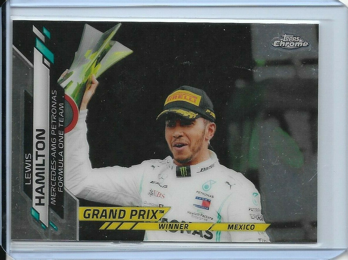 2020 Topps Chrome Formula 1 Lewis Hamilton Mexico Grand Prix Winner #150