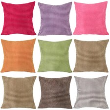 Pillow Case Corduroy Soft Cushion Cover Office Home Bed Sofa Décor Large Size
