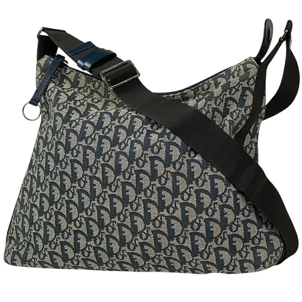 Sac à bandoulière Christian Dior Trotter en toile marine   Style bandoulière élégant