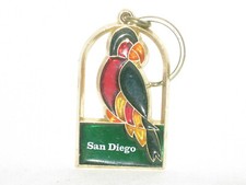San Diego souvenir key chain stained glass parrot bird souvenir