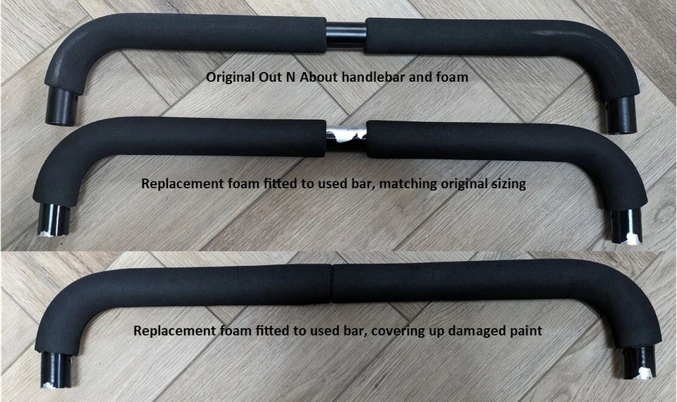 Replacement Handlebar Foam For Out N About DOUBLE Nipper 360 Sport V2 V3 V4 V5 - Image 3 of 4