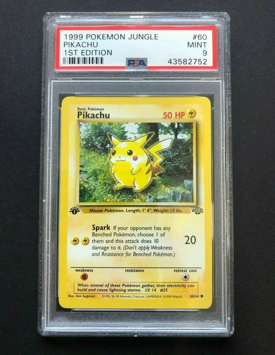 Pikachu Pokémon TCG Grade 9 Jungle Individual Collectible Card