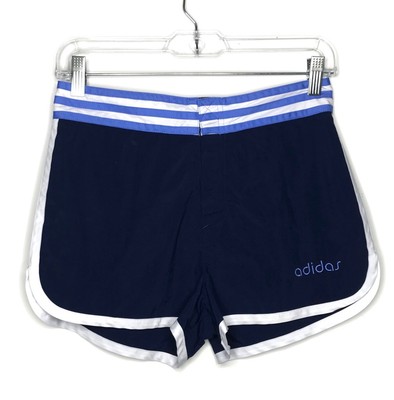 Adidas Womenu0026#039;s Swim Board Shorts Blue White Vintage | eBay