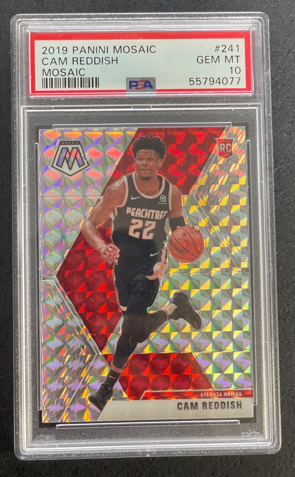 Cam Reddish PSA 10 GEM MINT 2019-20 Panini Mosaic Silver RC #241