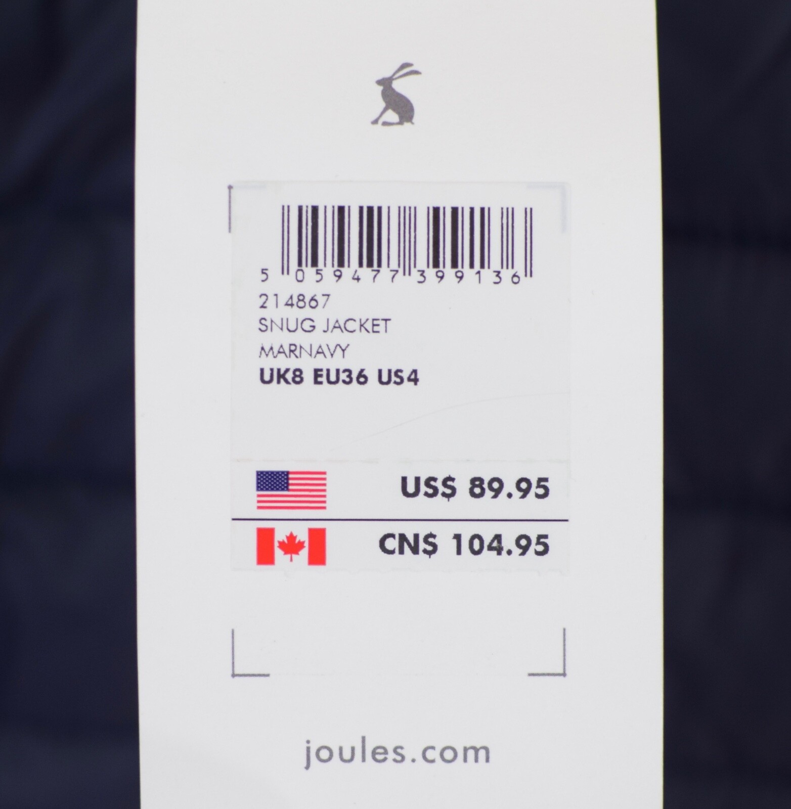 Padded Coat Snug Jacket Marine Navy 