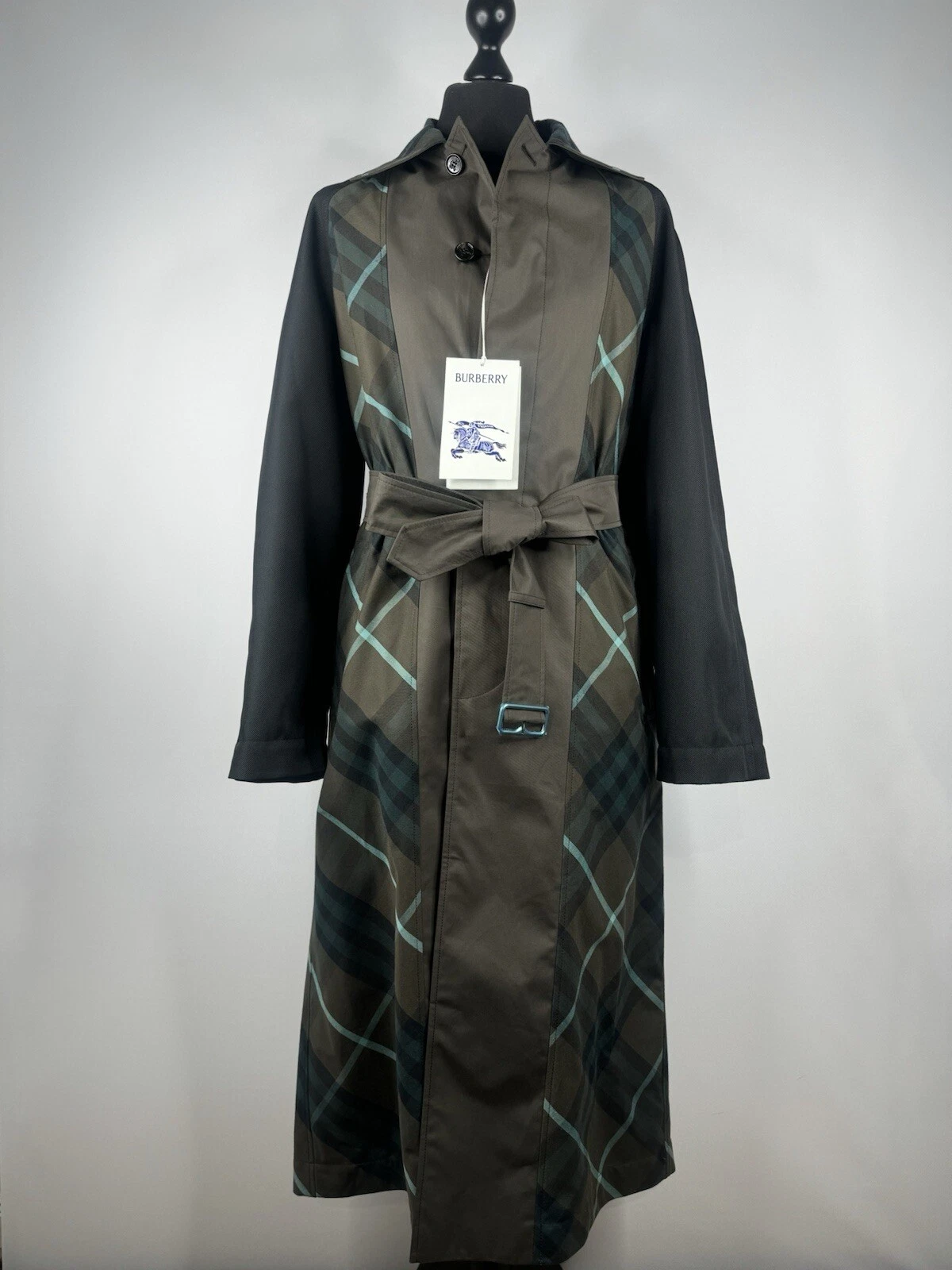 Burberry uomo reversibile carcoat trench cappotto giacca marrone taglia 46 nuovo