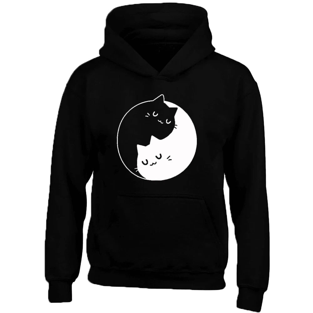 Yin Yang Cats Kittens Unisex HOODIE Sweet Cat Kitty Unisex Hoodie