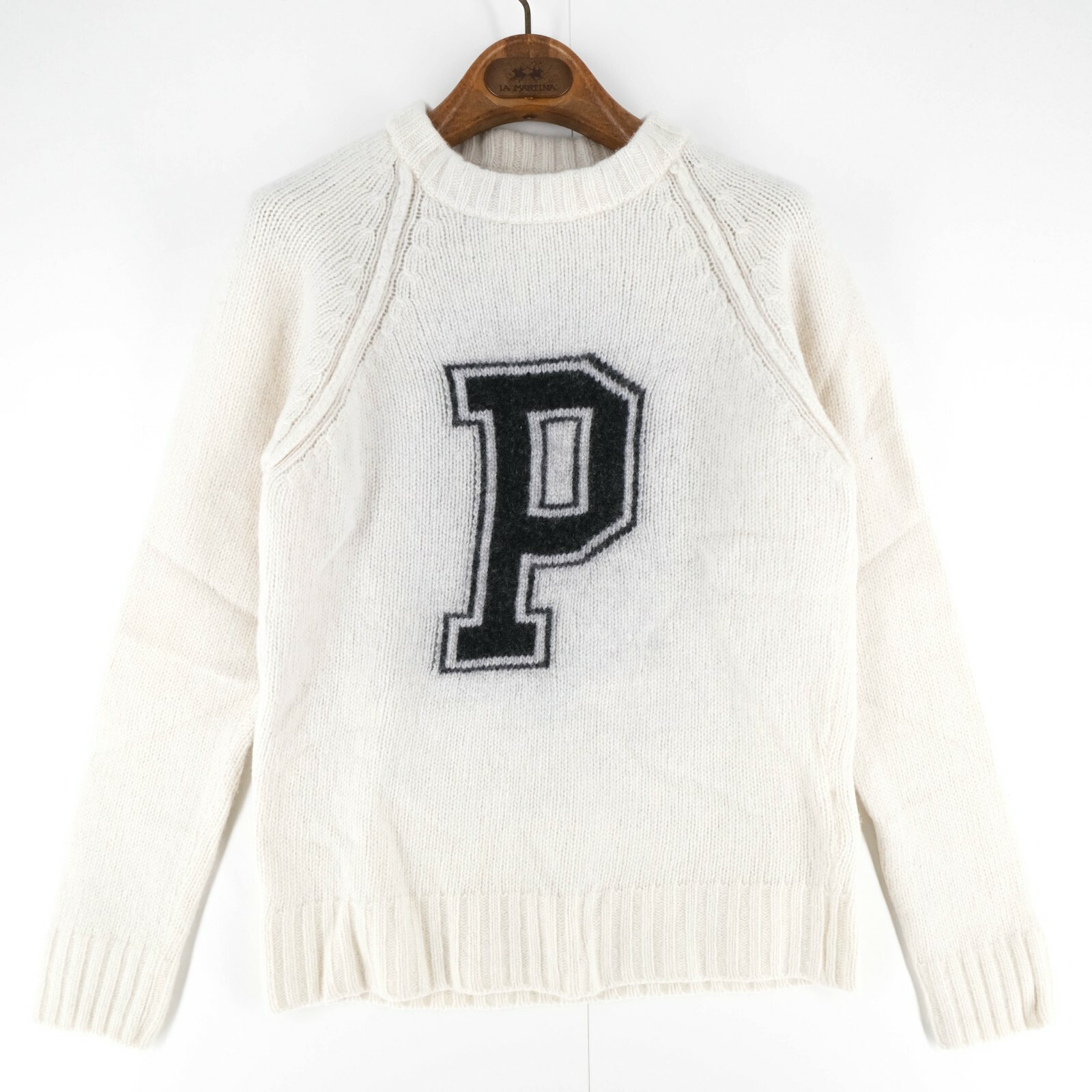 Peak Performance White Round Neck Wool Blend Swea… - image 1