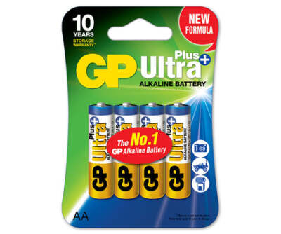 4891199100277 BATERIA ULTRA+ ALKALINE AA LR6 1.5V 4 SZTUKI GP BATTERY
