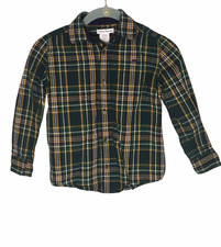 TOMMY Bahama Kids Green Plaid LS Button Up Dress Shirt Boys Medium 7/8