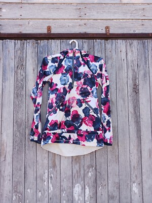Lululemon Miss Misty Pullover Size 4 Inky Floral Ghost Inkwell Bumble Berry Hood
