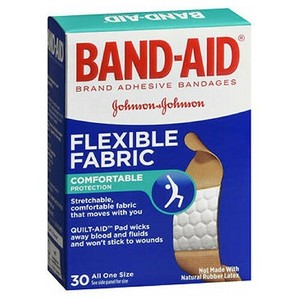 Johnson&Johnson band-aid adhesive bandages flexible fabric - One size (381370044314)