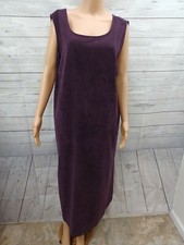 Jessica Howard Womens Sheath Dress Petite 22P Purple Plum Sleeveless Faux Suede