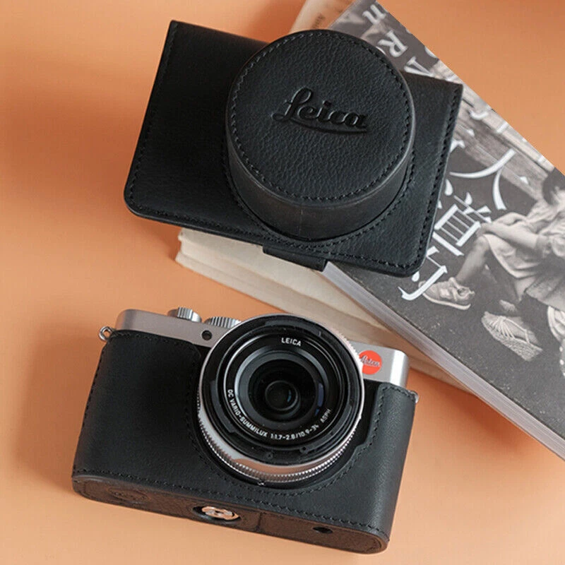 Leather Camera Protect Bag Case For Leica D-LUX8 Dlux8 Genuine Cover Belt Strap - Image 3 of 4
