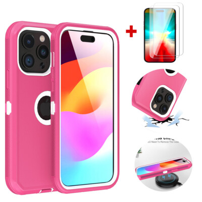 For Apple iPhone 15 14 Pro Max 13 12 11 Shockproof Hard Case + Screen ...