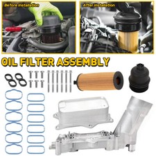 Aluminum Oil Cooler&Oil Filter Adapter Housing For 2014-2016 Jeep Cherokee 3.2L