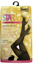 Star Power by Spanx Shaping Tights Black Diamond Daze Patterned Women's  Size C