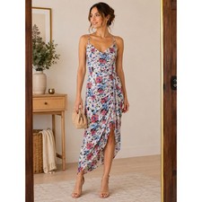 Veronica Beard Silk Floral Ruched Midi Dress ...