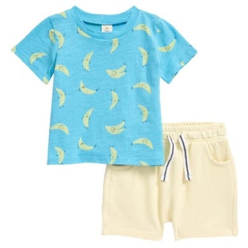 Tucker & Tate Easy Peasy T-Shirt & Shorts Set In Blue River Bananas, Kids 3M