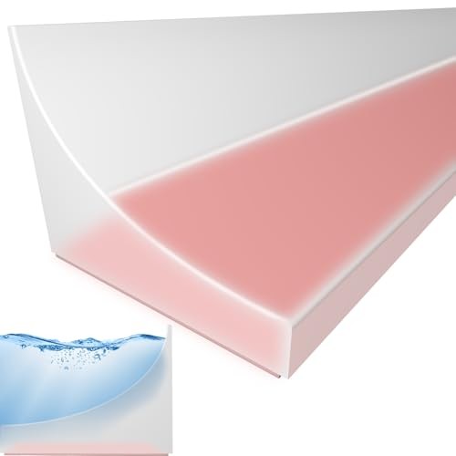 Barrage d'eau pour douche à l'italienne silicone blanc souple de 200cm antidérapant