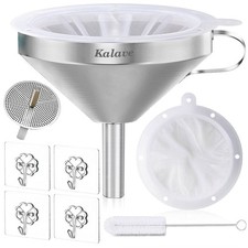 Kalave Premium Edelstahl Trichter, 13 cm Lebensmittelqualität Küche 13 cm, Silber 