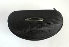 Oakley Hard Shell Sunglasses Case w/ Foam Insert Black Oval Zipper Protective