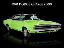 1970 Dodge Charger 500 In Sub Lime Green New Metal Sign 12x16 Free Shipping