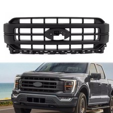 Matte Black Front Bumper Grille Grill For Ford F-150 F150 Lariat 2021 2022 2023 Matte Black Front Bumper Grille Grill For Ford F-150 F150 Lariat 2021 2022 2023
