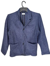 House Of St. Clair Men’s Wool Blend Navy Blue Blazer Single Breasted Sz M