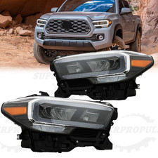 Pair Full Led Headlights Chrome For 2020-2023 Toyota Tacoma Limitedtrd Lhrh Pair Full Led Headlights Chrome For 2020-2023 Toyota Tacoma Limitedtrd Lhrh
