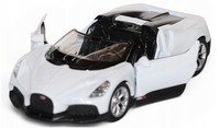 Welly Bugatti W16 Mistral Weiß MaßStab 1:34 1:39 4,5 Zoll Diecast Modell In...