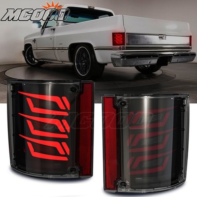 Smoked LED Tail Lights For 1973-1987 Chevy C10 GMC Suburban w Starting Animated
