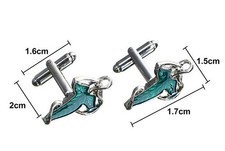 The Lord of the Rings Elf Legolas Men's Cufflinks Alloy Green Leaf Cosplay New