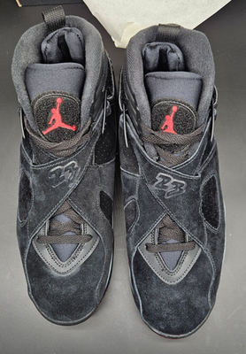 Nike Air Jordan 8 Bred Men\'s SZ 10 Nike retro Black Cement / Red 305381-022 Mens Air Jordan 8 Size 9.5 Retro Black Cement Bred Deadstock  main image 3