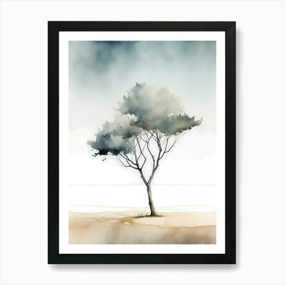 Lone Tree 12 Kunstdruck gerahmt Wandbild Poster Leinwanddruck Bild