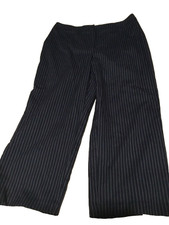 Croft  Barrow Stretch Elastic Waistband Striped Capris Size 10 Average NWT