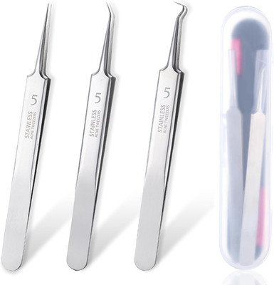 Mitesser Pinzette,3 Stück Edelstahl Professional Facial Blackhead Remover Tweeze