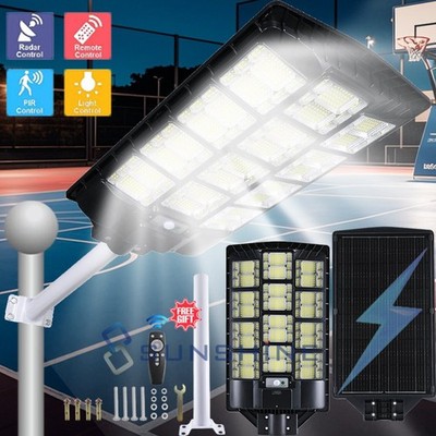 98000000LM Commercial LED Solar Street Lights Outdoor Dusk to Dawn Super Bright