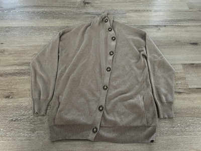 NAADAM Cotton Cashmere Blend Cardigan Sweater Pockets Beige Mens Size S