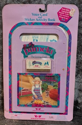 1986, WOW World's Of Wonder Pamela Voice Card And Sticker Activity Book, New