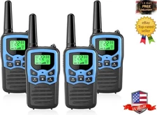 Long Range 100 mile Walkie Talkie Two Way Radio Charge Headset Waterproof 4 PACK