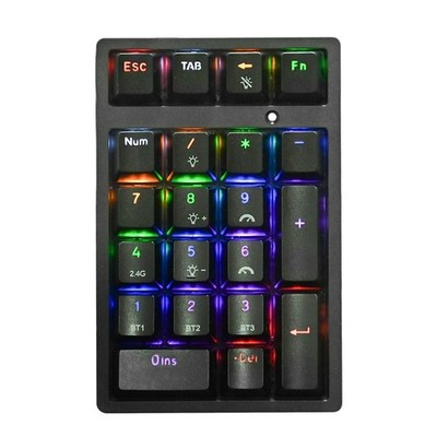 Nummernblock, mechanischer USB-verkabelter Ziffernblock mit RGB-LED-Hintergrundb