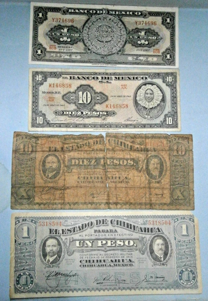 (10) Old Banknotes, Mexico, Honduras, Dominican Republic - Image 2 of 4