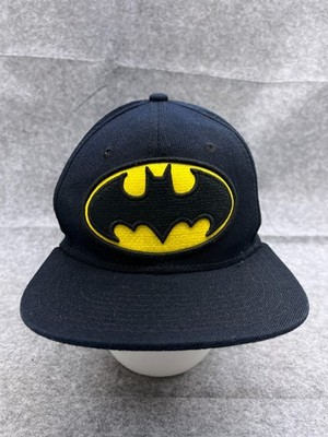 Batman Cape Hat Cap Strap Back Youth One Size Black Blue Acrylic Wool Polyester