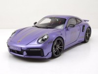 Minichamps Porsche 911 992 Turbo S Coupe 2021 Sport Design Violett 1:18 Modellau