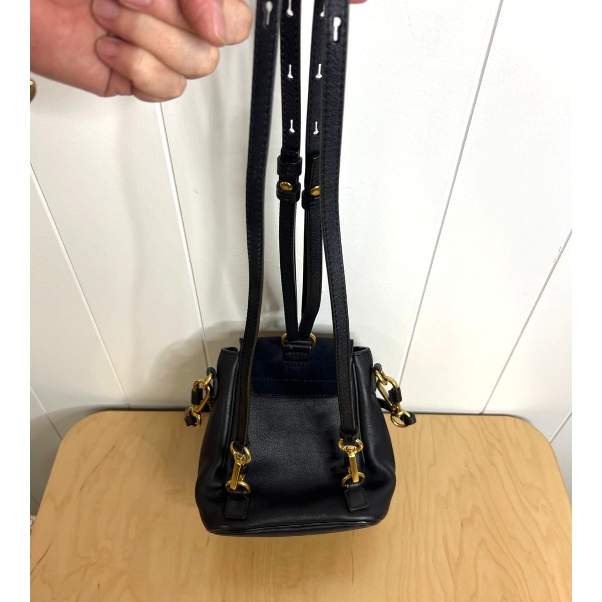 RARE LIMITED EDITION CHLOE Faye Mini Leather NAVY BACKPACK WITH Studs Mini Chloé Faye Backpack Review – Fiona Richardson Style main image 4