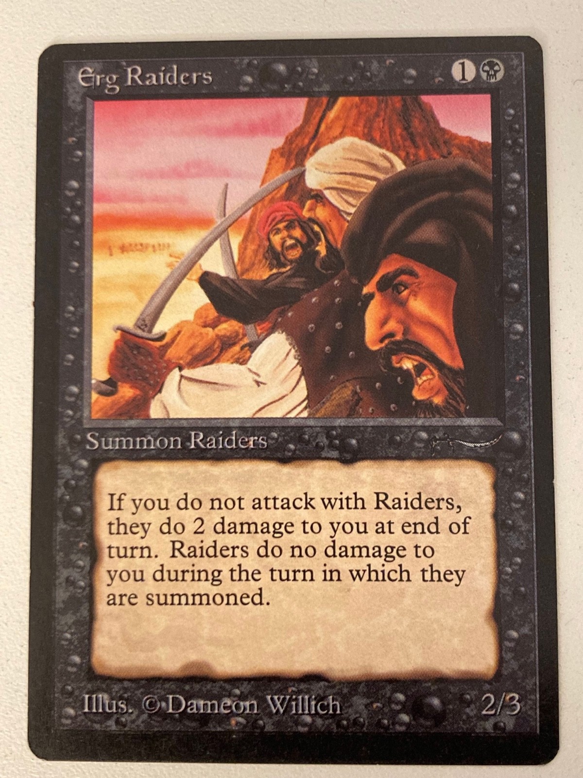 Magic the Gathering MTG Arabian Nights Erg Raiders Light NM (Beta Bob)