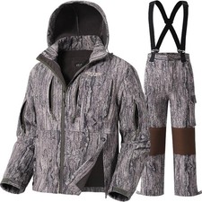 NEW VIEW Men's Saddle Hunting Clothes Camo Suit Fleece Jacket Pants Deer Hunt